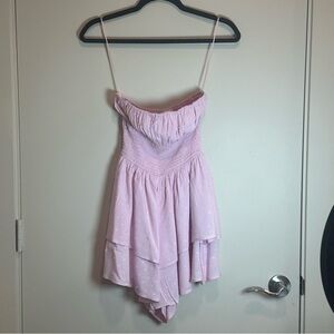 Sky to Moon Pink Textured romper